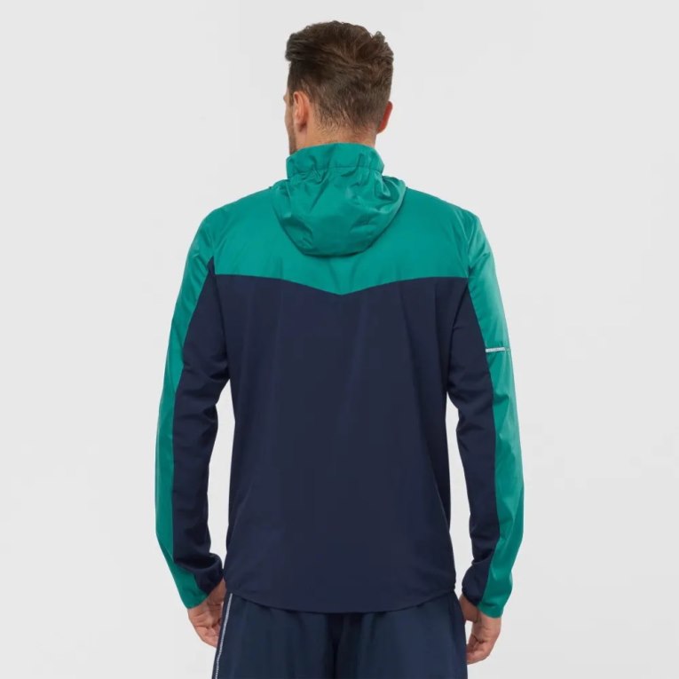 Cortavientos Salomon Agile Hombre Verdes Azul Marino | MX FKTS108